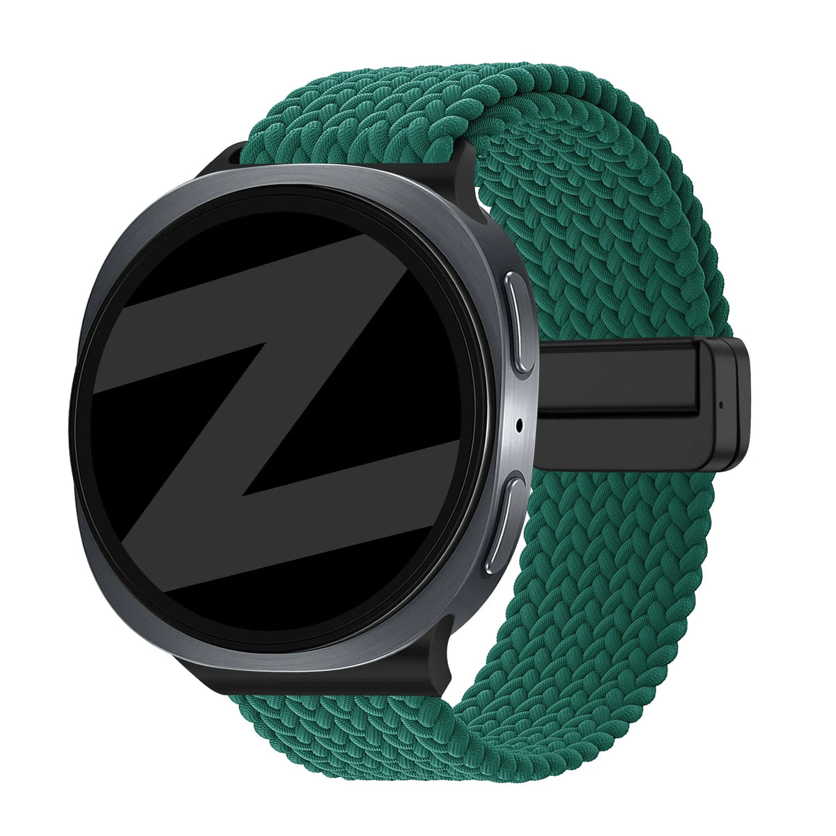 Bandz Samsung Galaxy Watch 9 - 40mm Magnetisch Geflochtenes Armband (Grün)