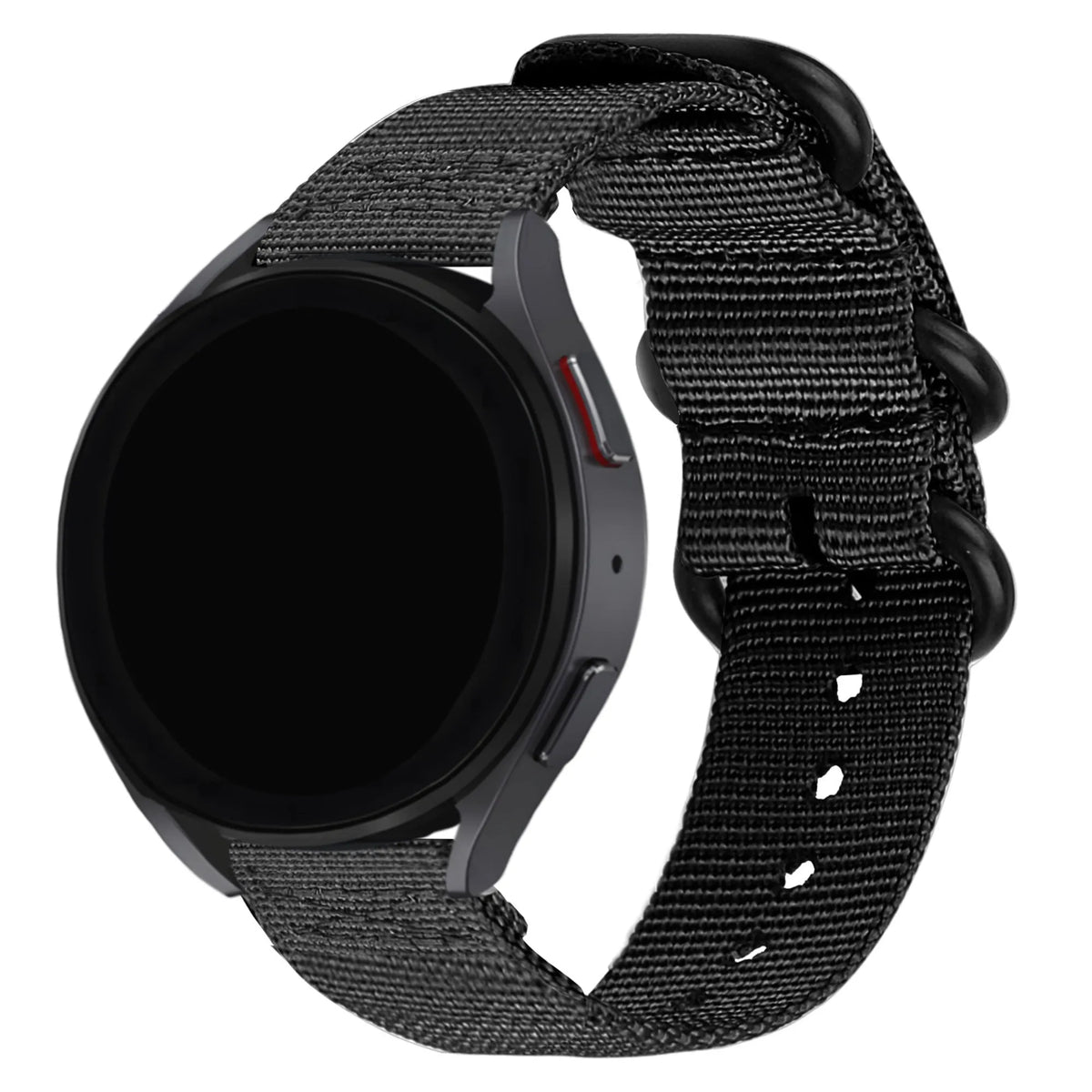 BALR Samsung Galaxy Watch 46mm Nylonarmband mit Schnalle (Schwarz)