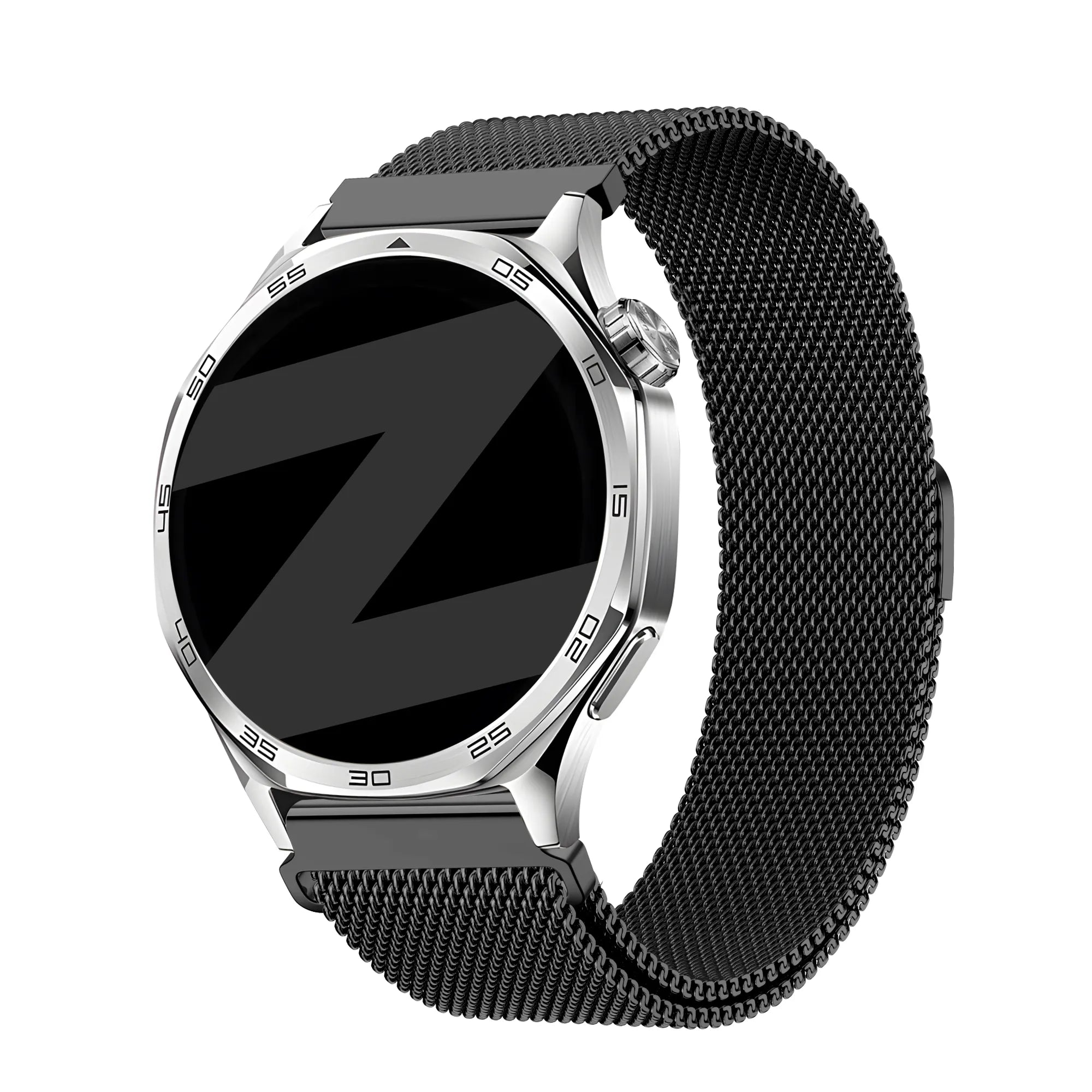 Bandz Polar Vantage M 'One Push' Milanese Strap (Black)