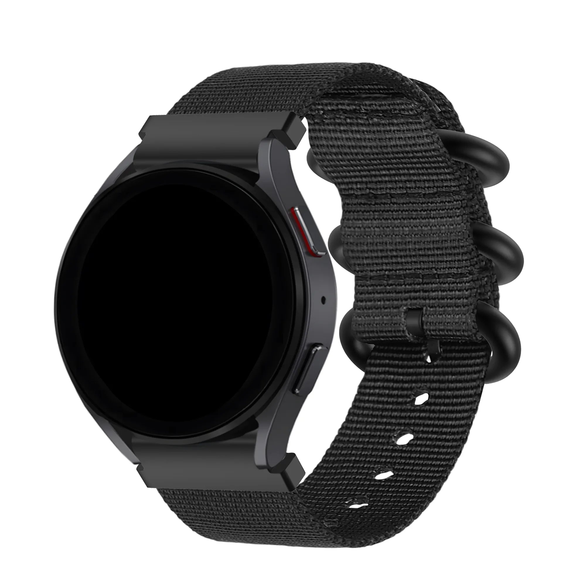 BALR Samsung Galaxy Watch Active Nylonarmband mit Schnalle (Schwarz)