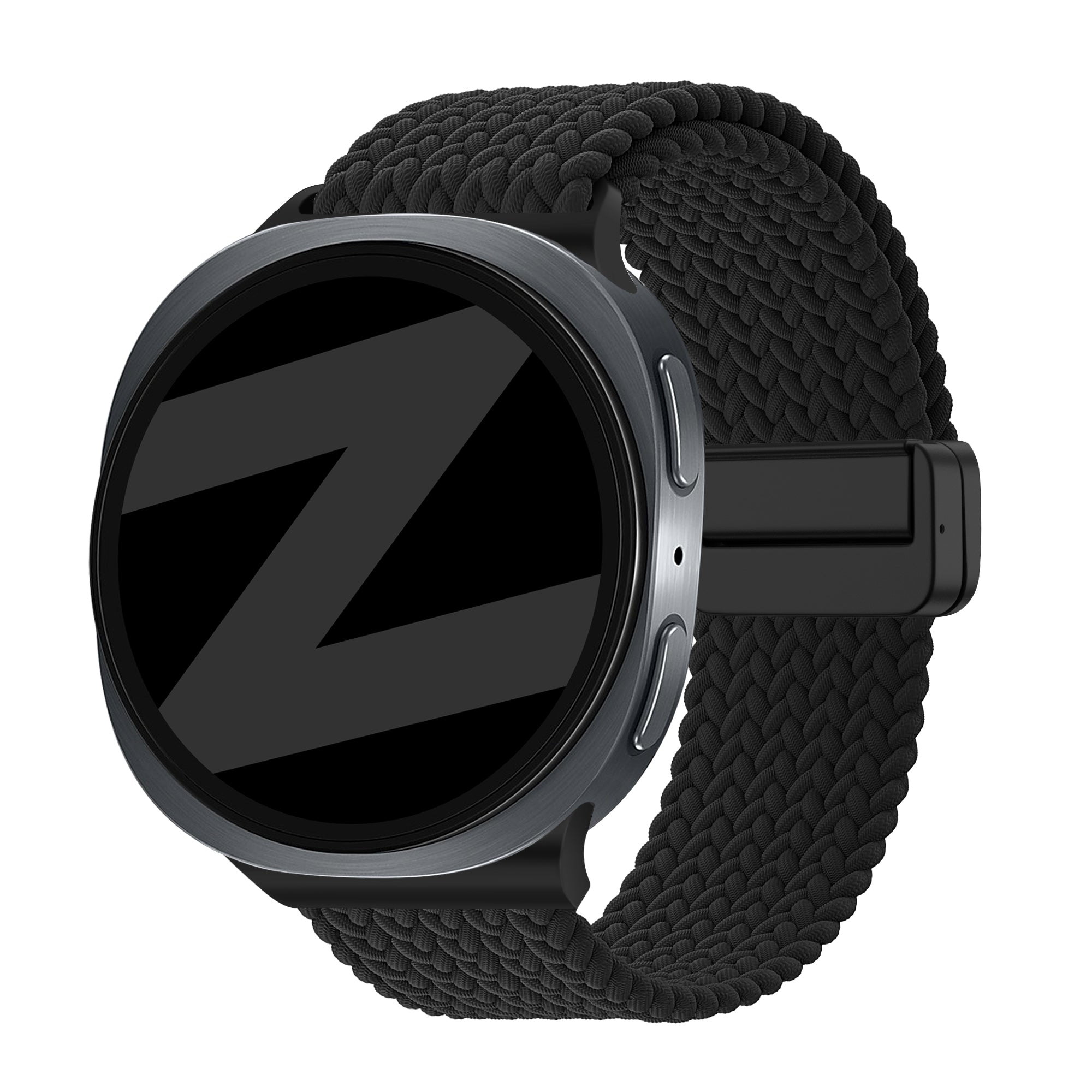 Bandz Samsung Galaxy Watch 8 - 44mm Magnetisches Geflochtenes Armband (Schwarz)