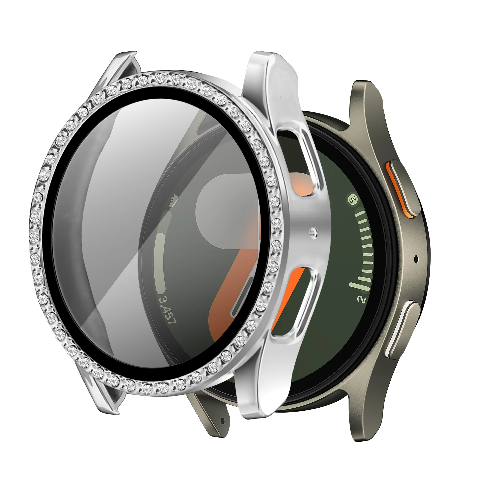 Samsung Galaxy Watch 7 - 40mm Diamond Hülle mit Glass (Silber)