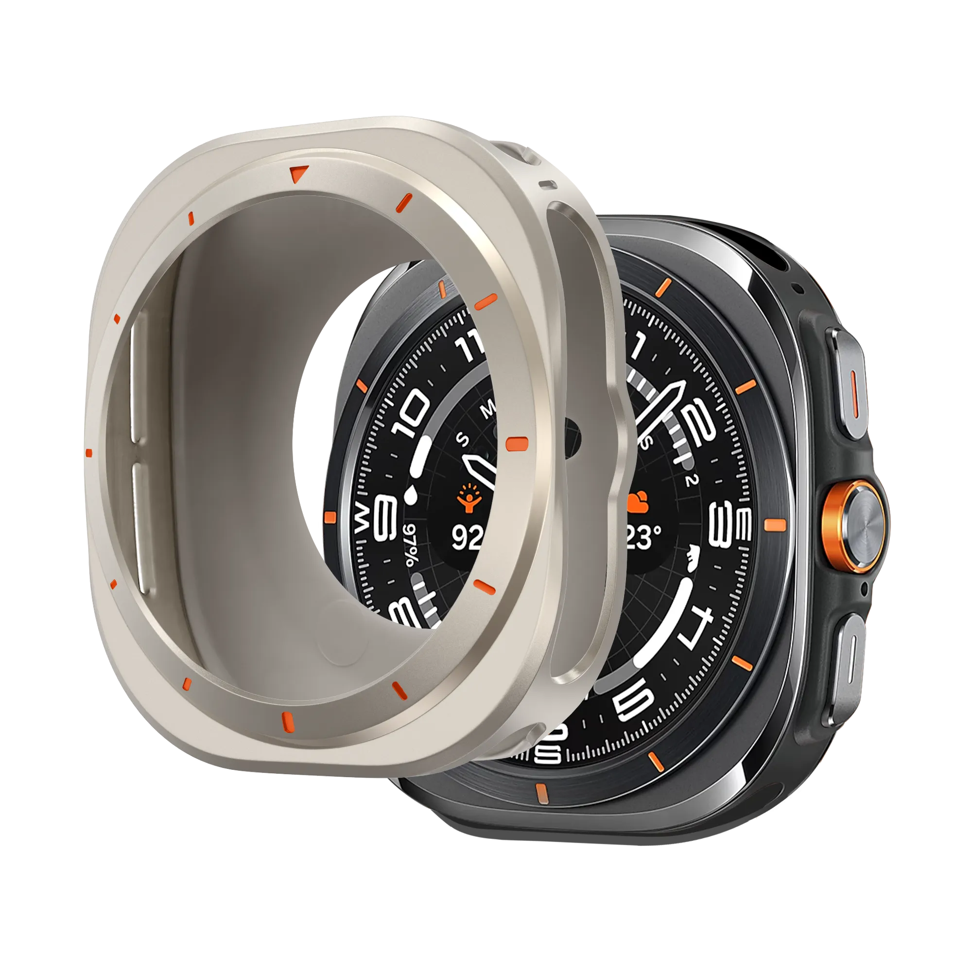 Bandz Samsung Galaxy Watch Ultra Metall Hülle (Titan)