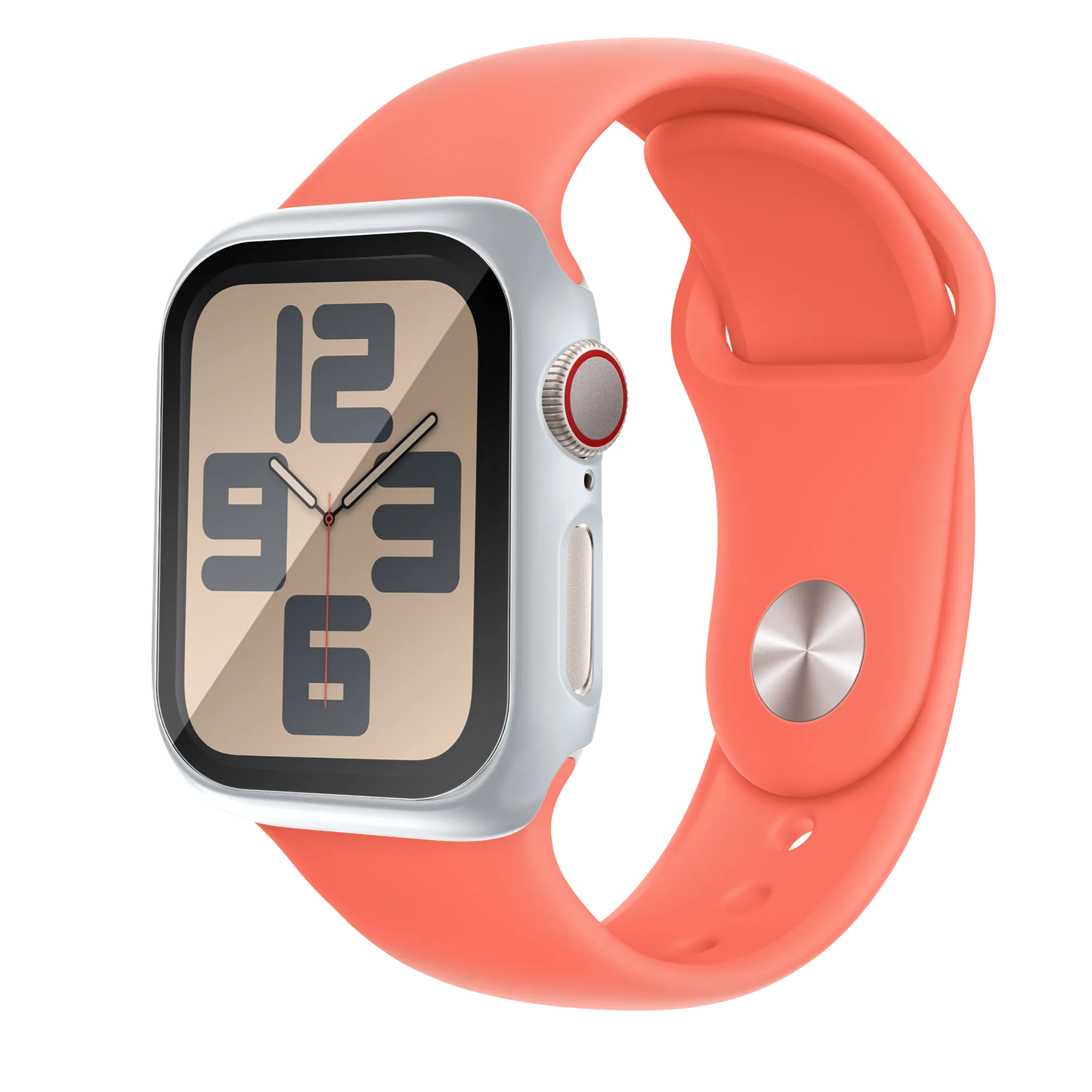 Bandz Apple Watch 10/11 PC-Gehäuse mit Glass (Silber)