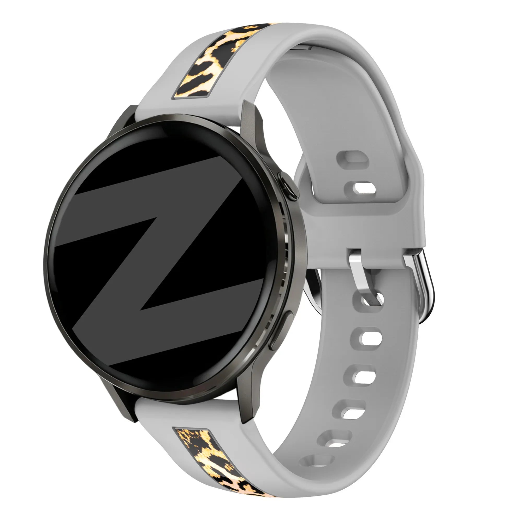 Bandz Actyve Smartwatch 20mm Dual Leopard Strap (Light Grey)