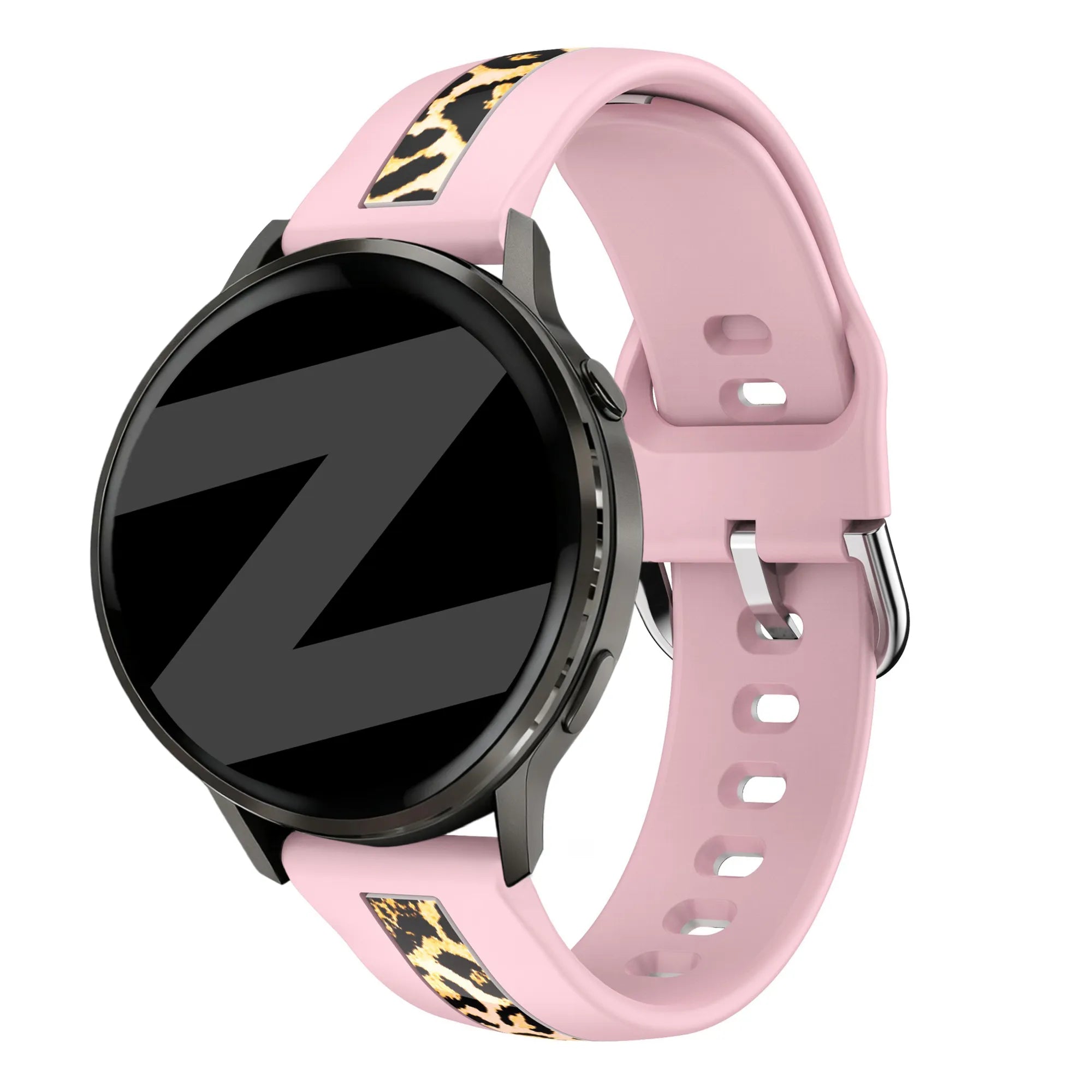 Bandz Huawei Watch GT 3 Pro - 43mm Dual Leopard Armband (Hellrosa)