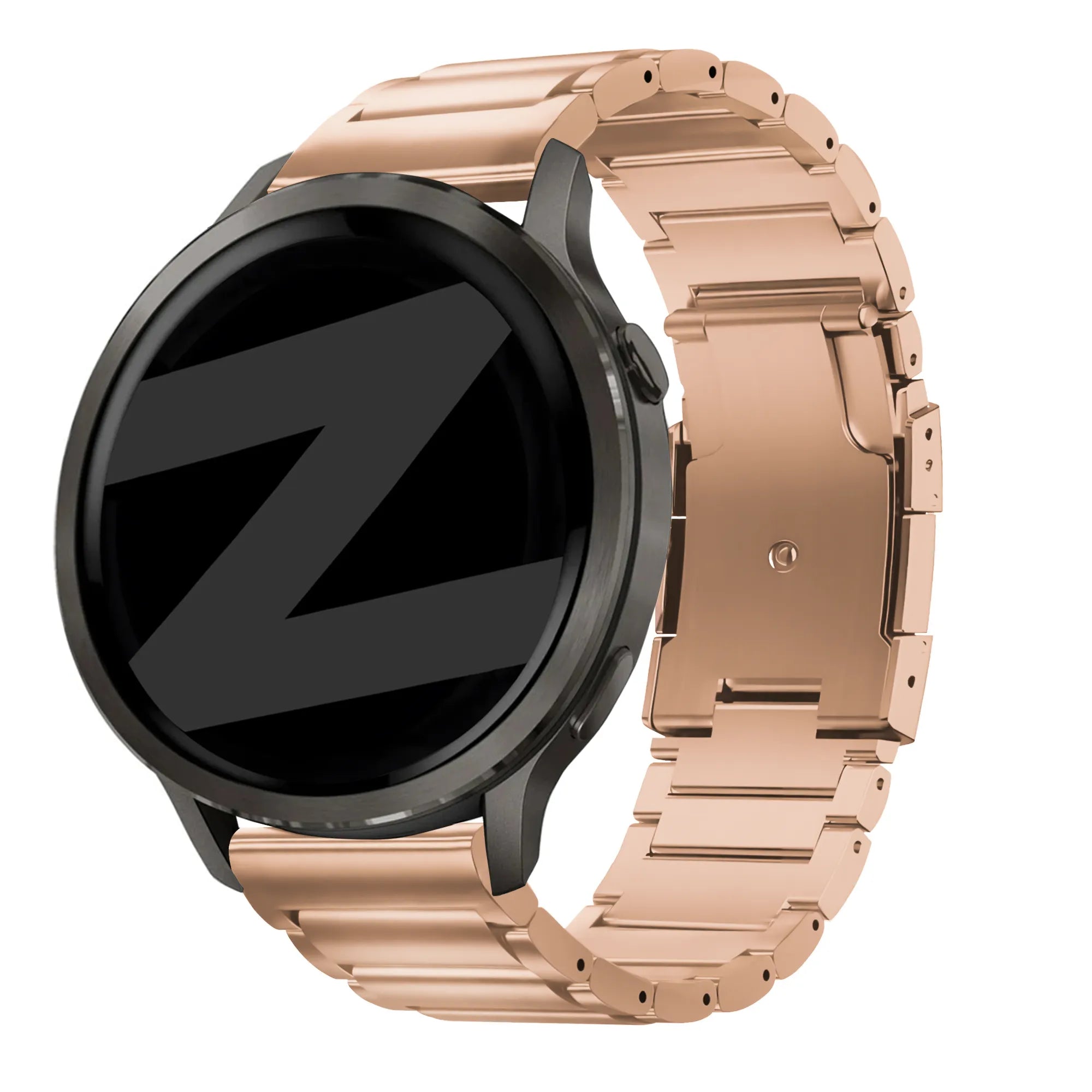 Bandz Garmin Forerunner 570 - 42mm Titan-Gliederarmband (Roségold)