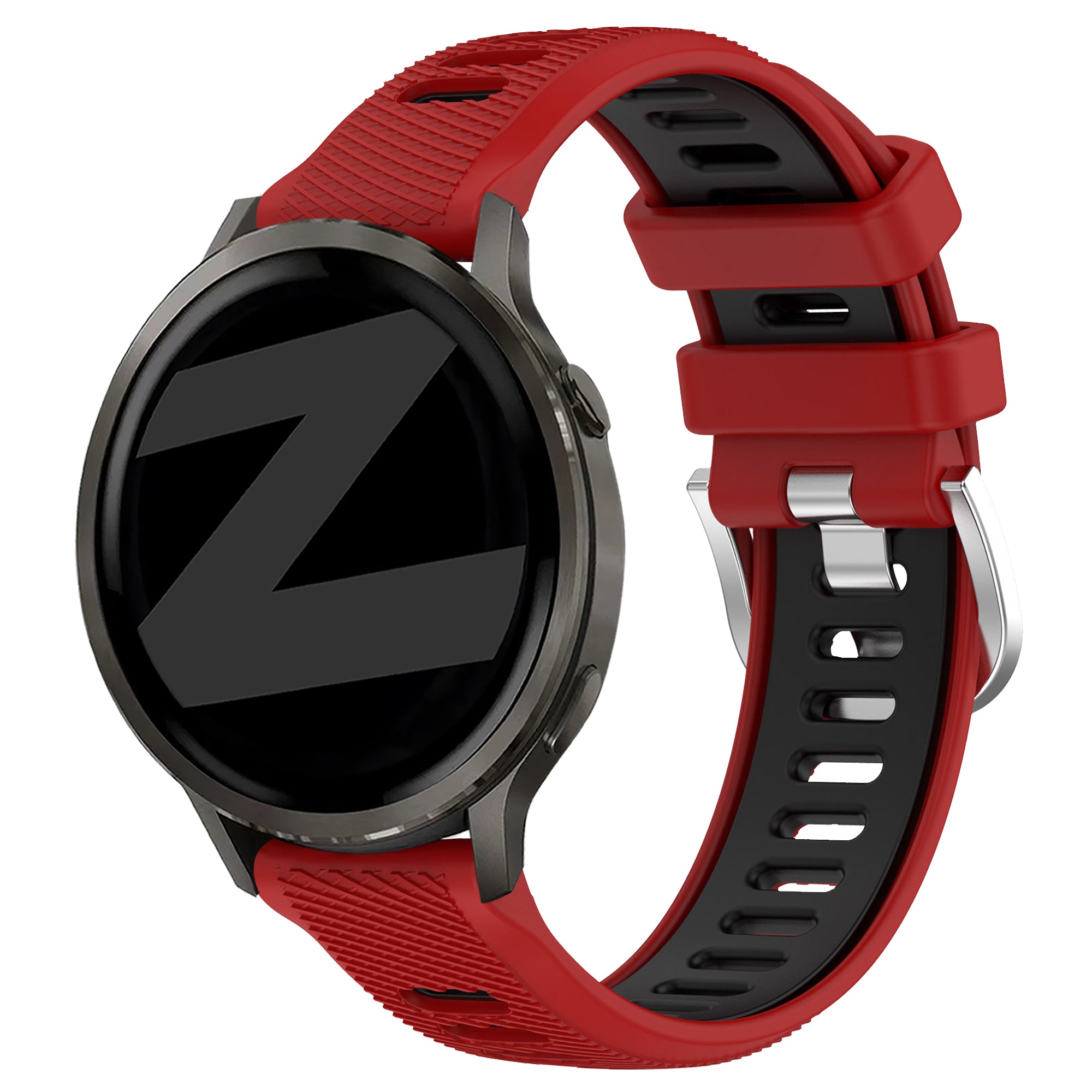 Bandz Garmin Vivoactive 4s Sportarmband mit Schnalle (Rot/Schwarz)