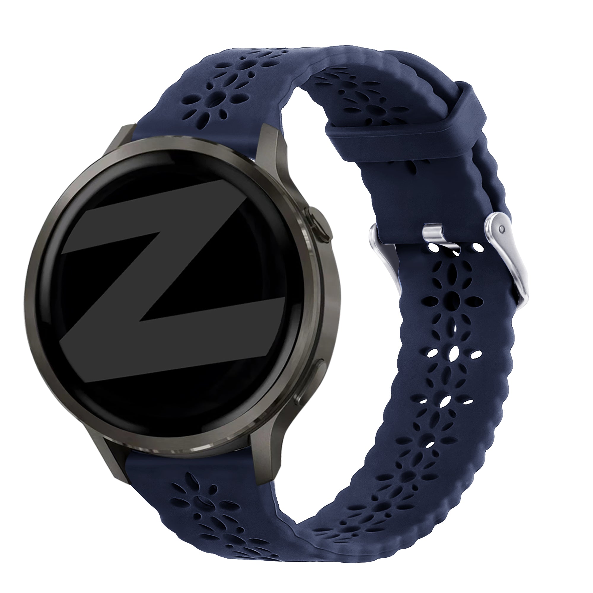 Bandz Garmin Vivomove Style Silikonarmband 'Lace' (Dunkelblau)