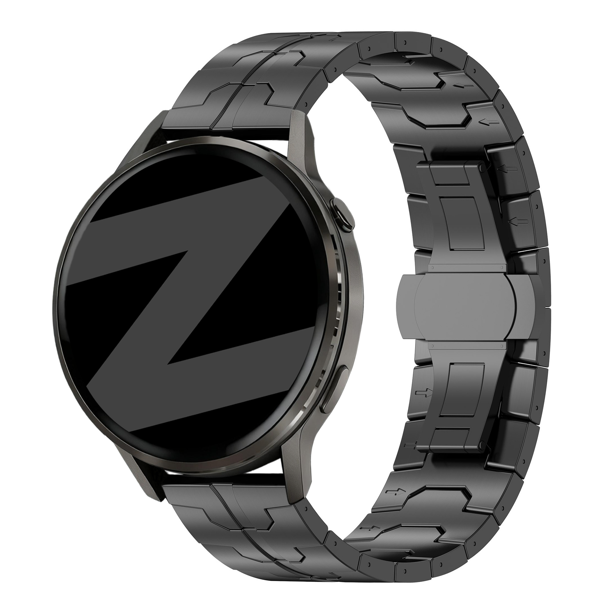 Bandz Garmin Vivoactive 4 Stahlarmband 'Iron' (Schwarz)