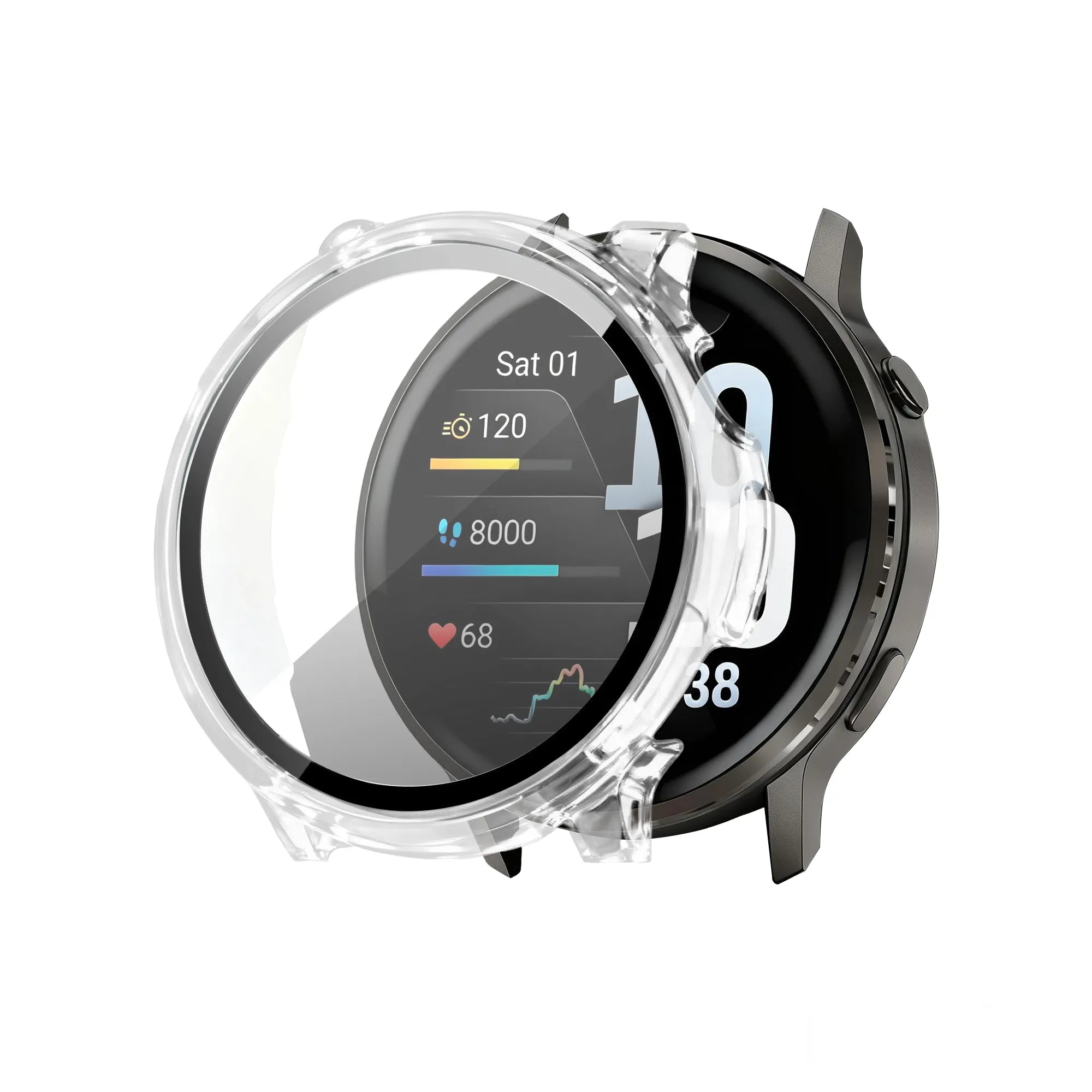Bandz Garmin Venu 4 - 45mm PC Cover mit Glas (Transparent)