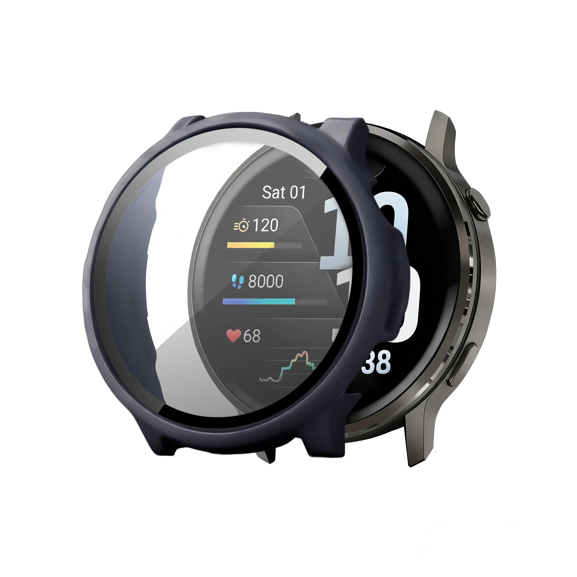 Bandz Garmin Venu 4 - 45mm PC Cover mit Glas (Blau)