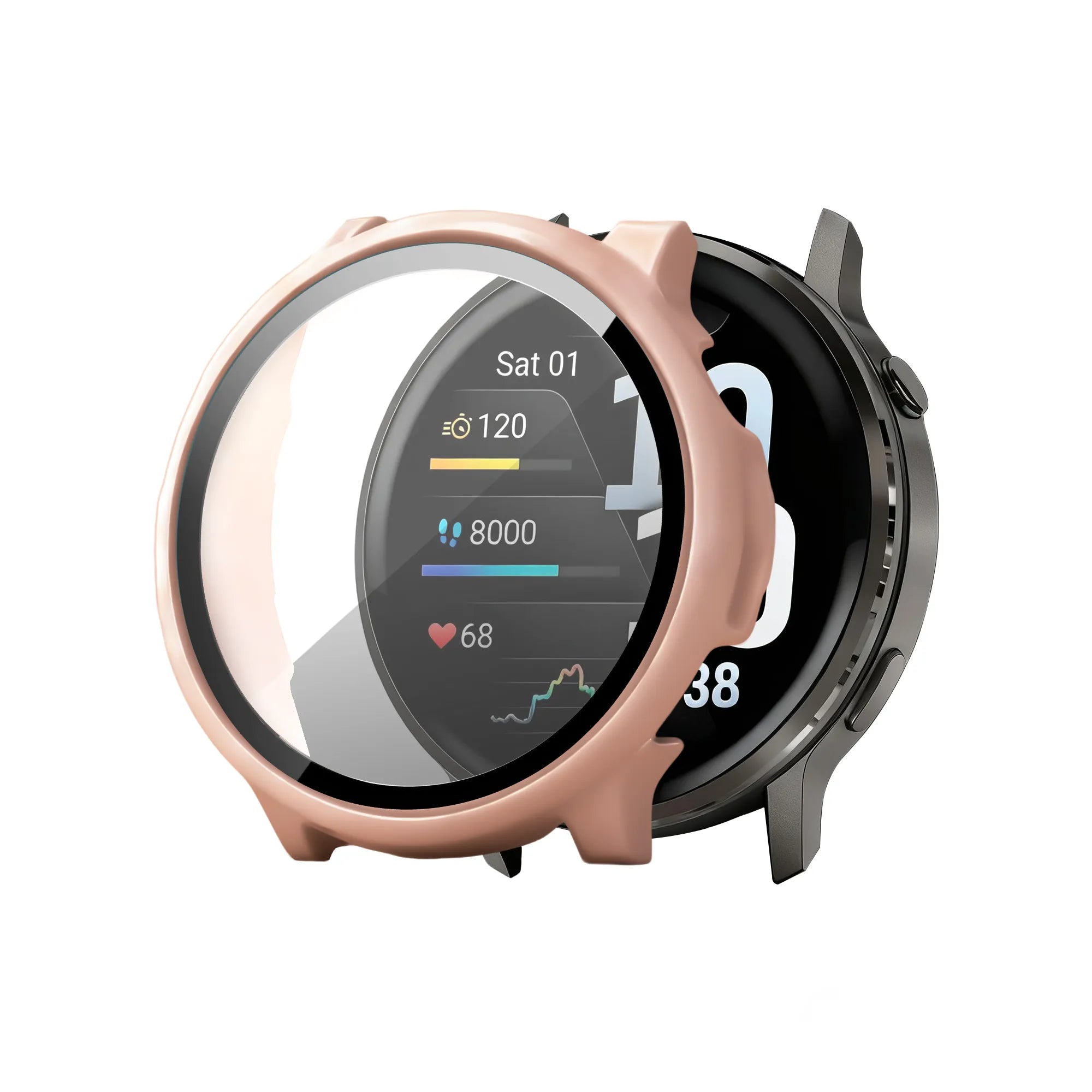 Bandz Garmin Venu 4 - 41mm PC Cover mit Glas (Rosa)