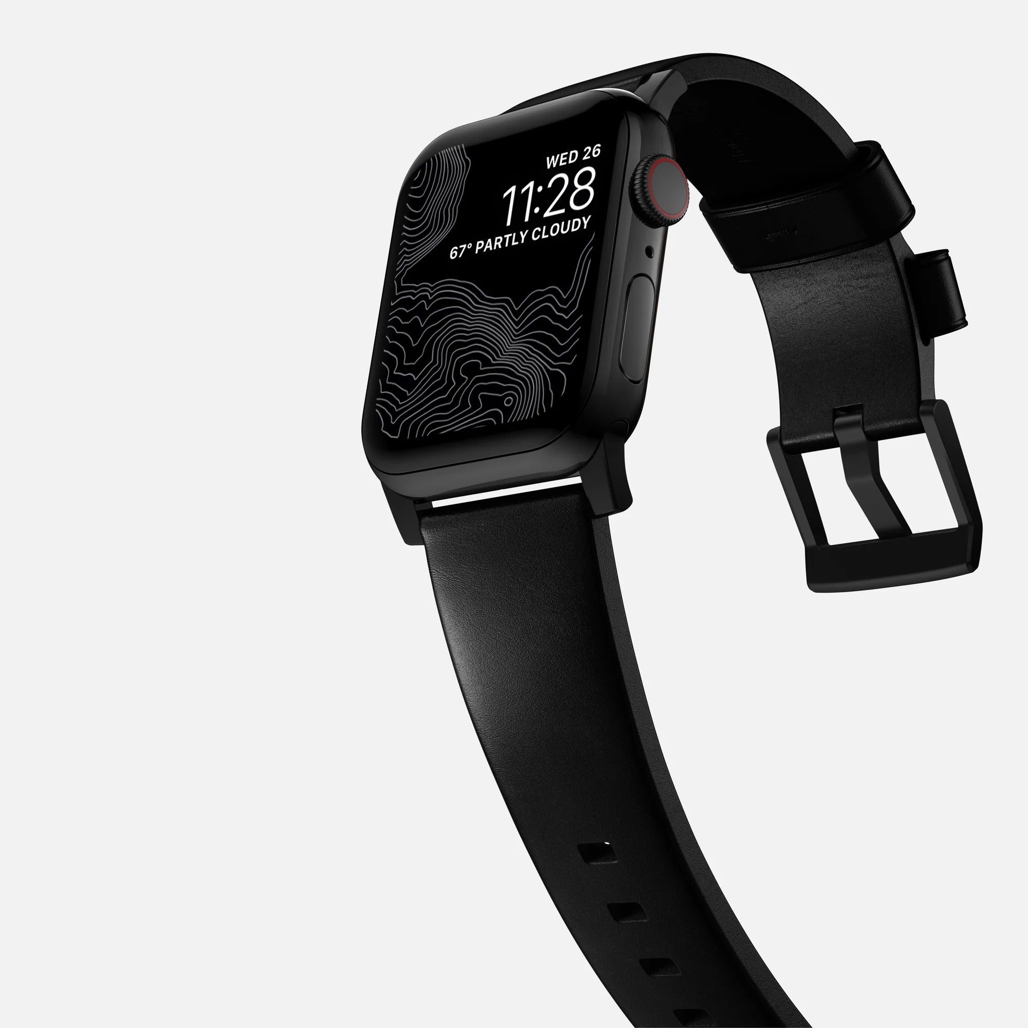 Nomad Modern Apple Watch Lederarmband (Schwarz)