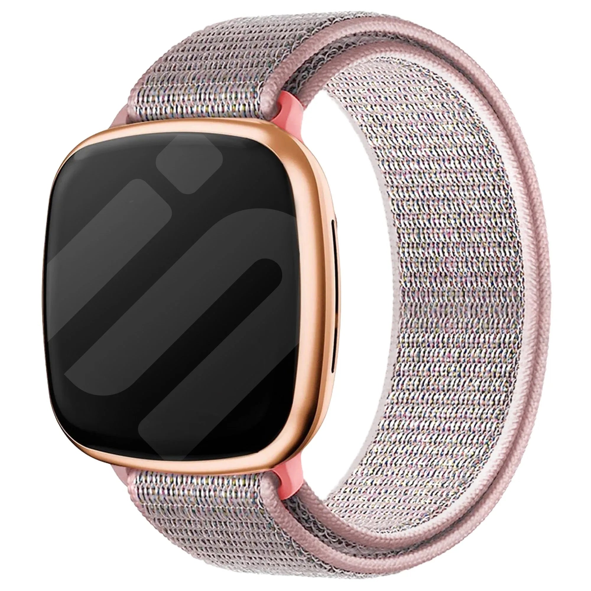 Fitbit Versa 3 Nylonarmband (Rosa Sand)
