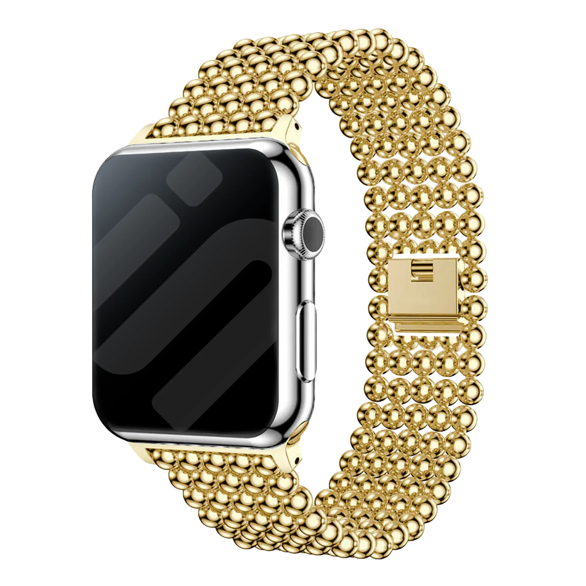 Apple Watch Stahlperlenarmband (Gold)