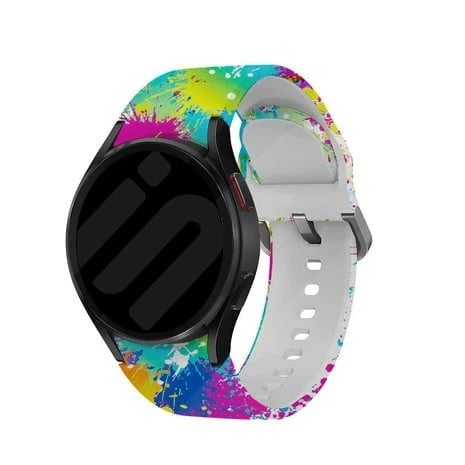 Print Silicone Strap, on a watch, 3/4 front view