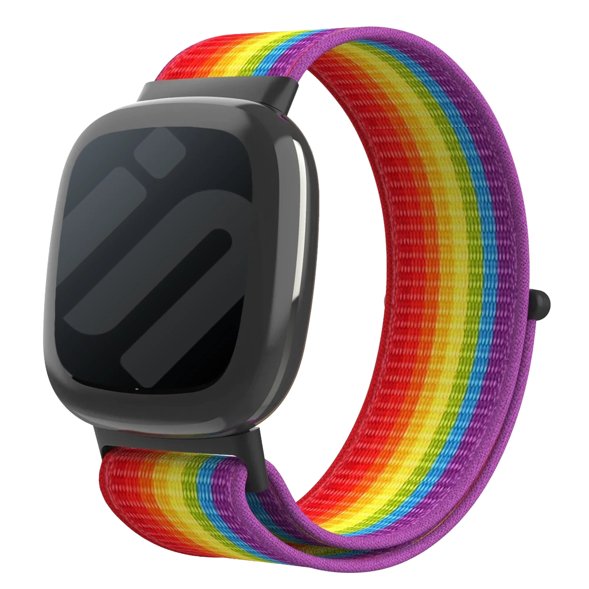Fitbit Versa 4 Nylonarmband (Regenbogen)