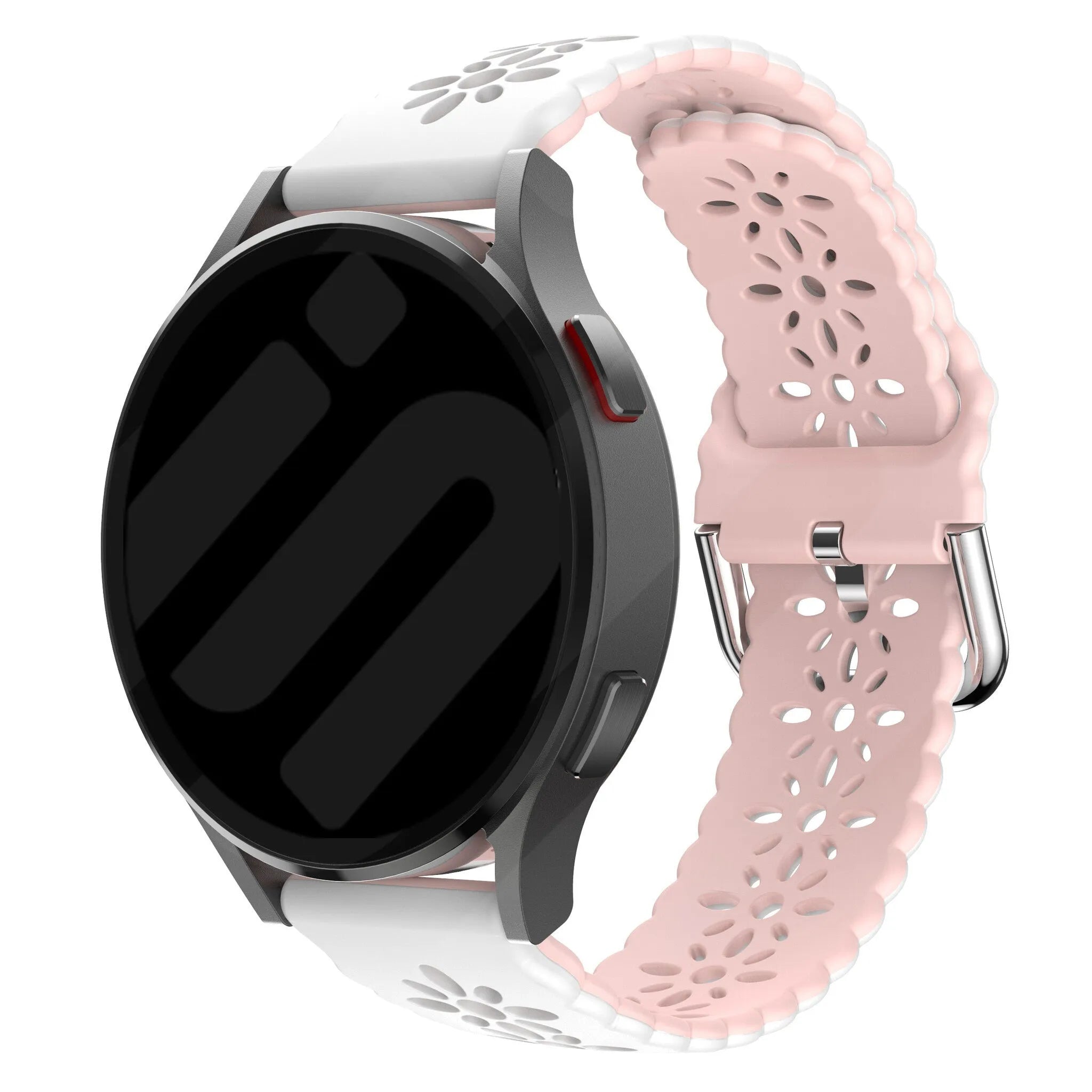 Coros Apex 42mm Patterned Silicone Strap (lWhite/Pink)