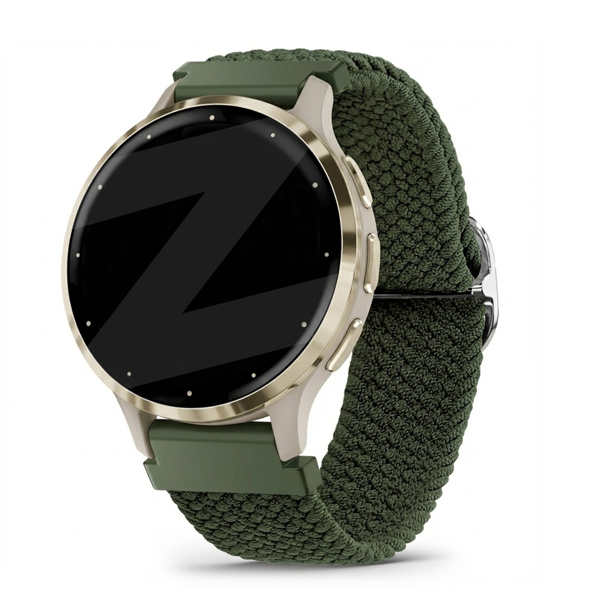 Bandz Garmin Venu 3s Verstellbares Geflochtenes Armband (Grün)