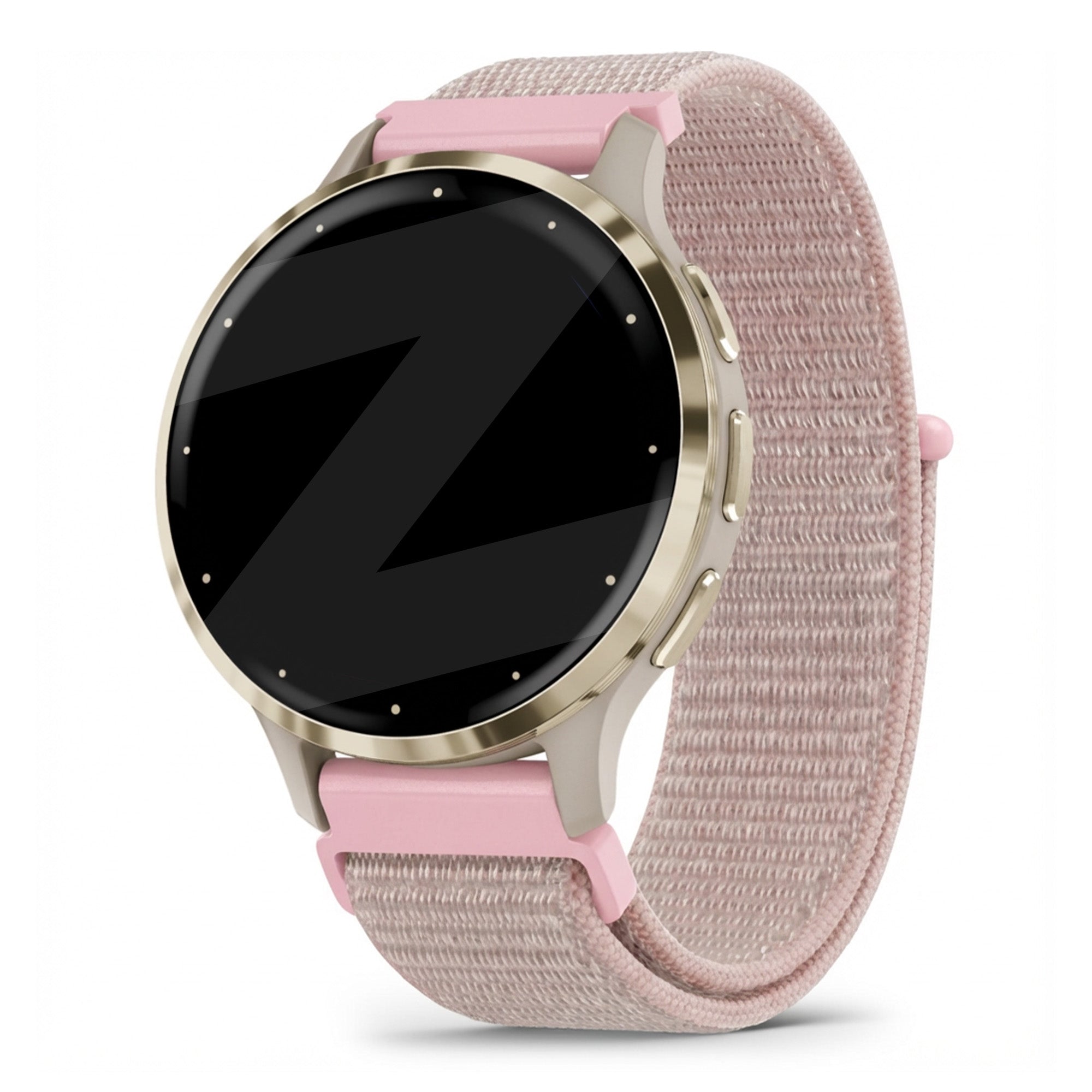 Bandz Garmin Venu 3s Nylon Loop Armband (Roségold)