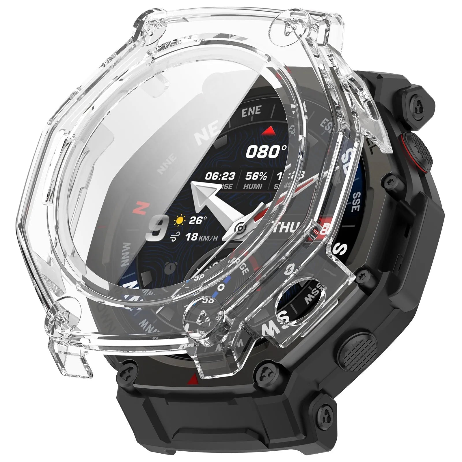 Amazfit T-Rex 3 Pro - 48mm Hard Case mit Glas (Transparent)