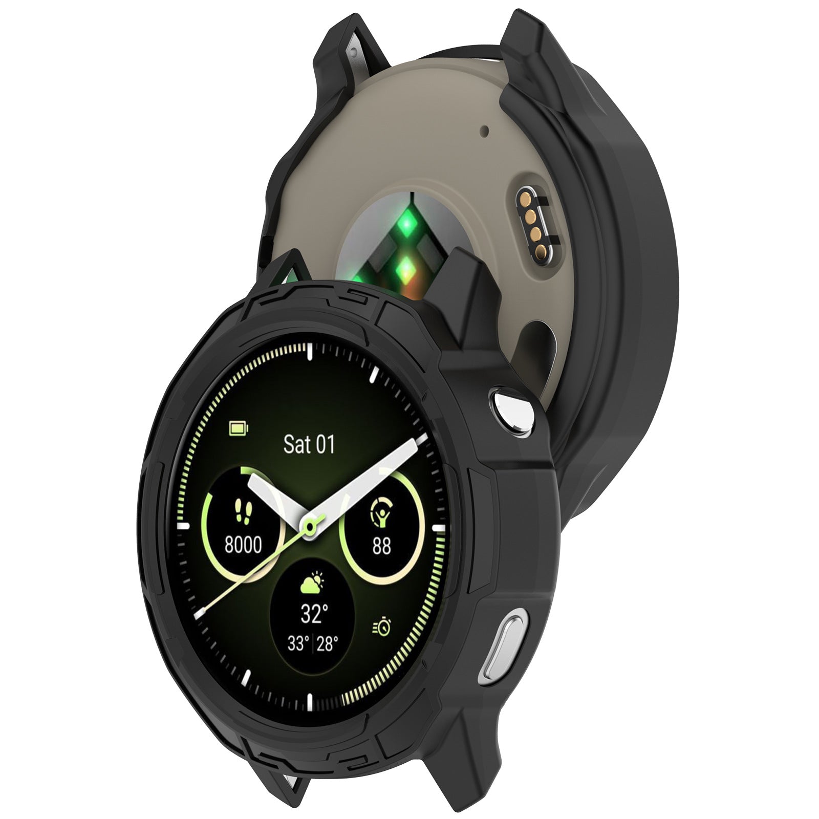 Garmin Venu 4 - 45mm Robuste TPU Hülle (Schwarz)