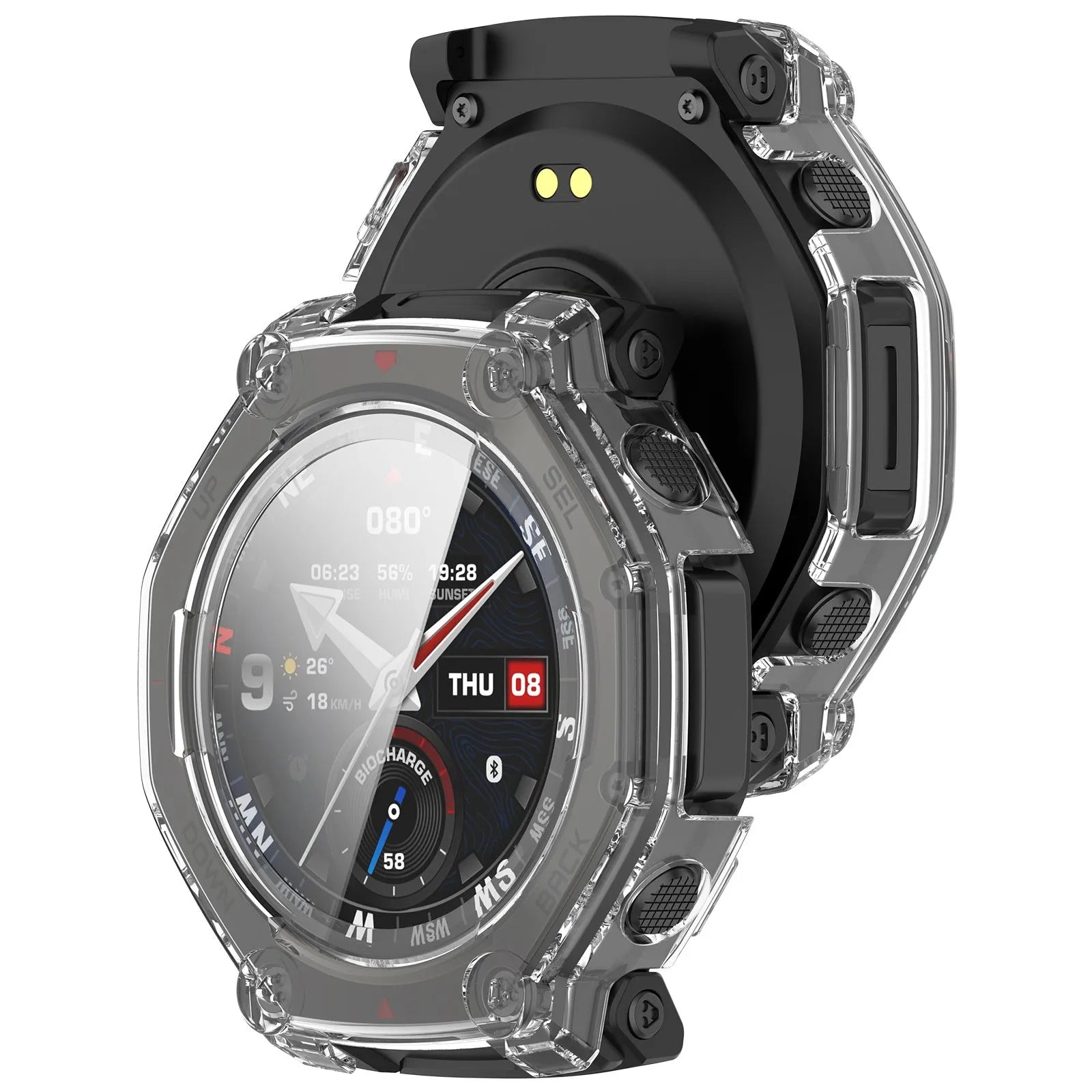 Amazfit T-Rex 3 Pro - 48mm Hard Case mit Glas (Transparent)