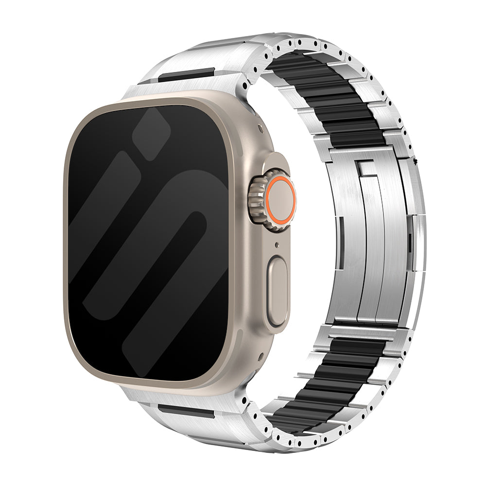 Apple Watch Ultra Stahl-Hybridarmband (Titan/Schwarz)