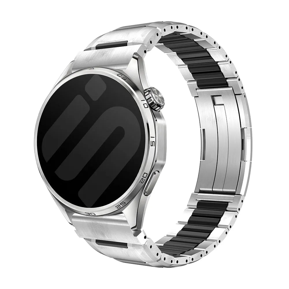 Gard Pro Health 4 Smartwatch 'One Push' Stahl-Hybridarmband (Titan/Schwarz)