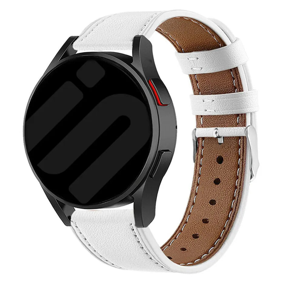 Oppo Watch S Modernes Lederarmband (Weiß)