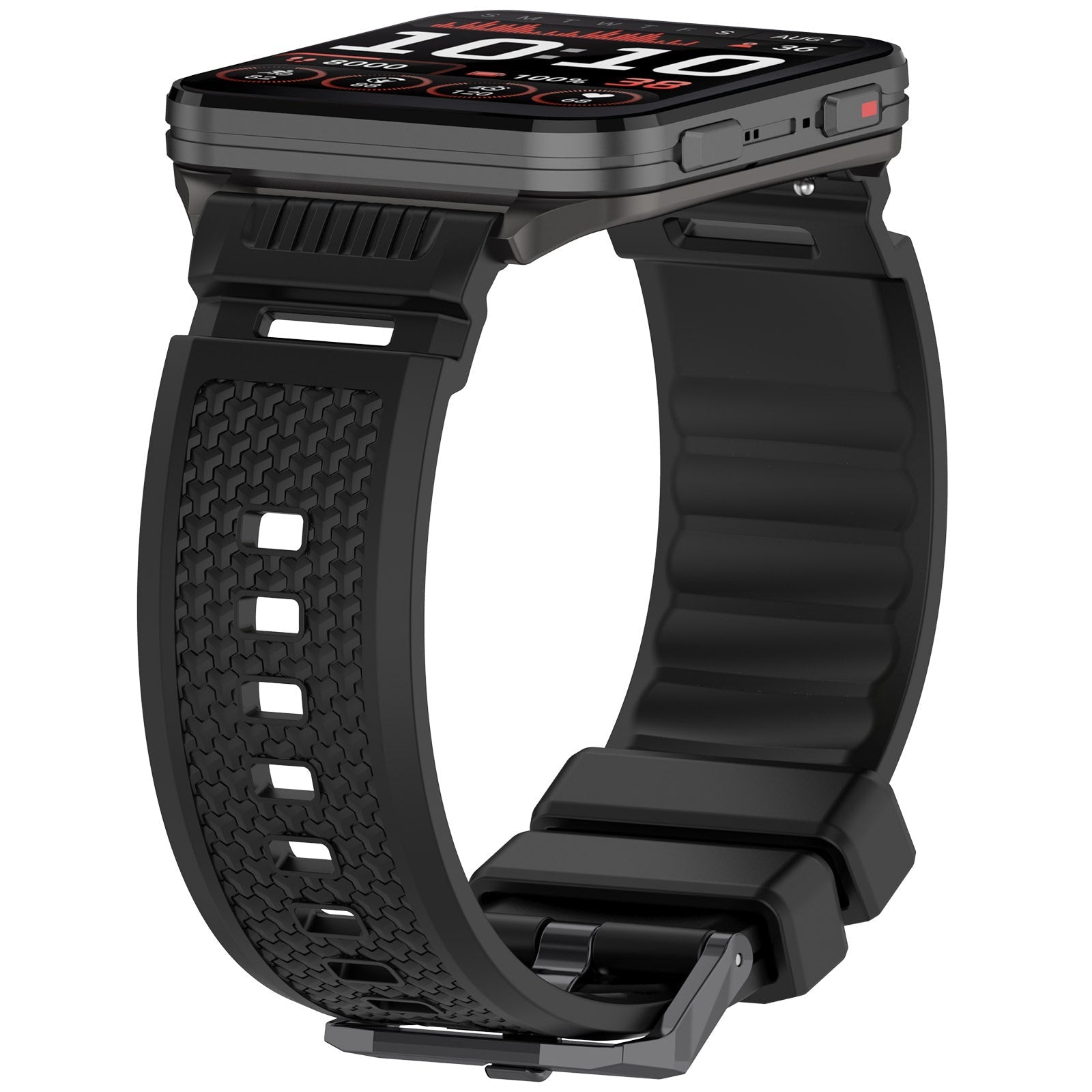 Coros Apex 4 - 46mm Silikonarmband (Schwarz)