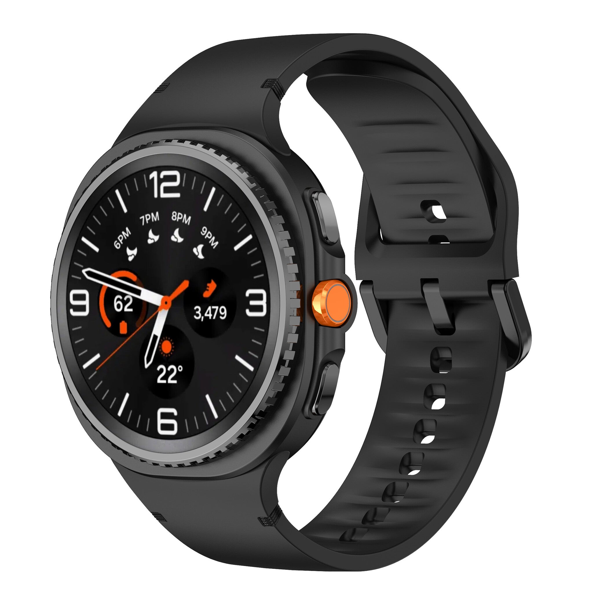 Samsung Galaxy Watch 8 - 44mm Silikonarmband (Schwarz)