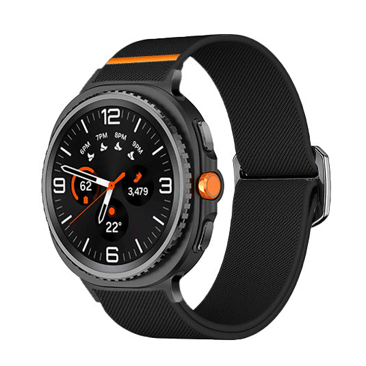 Samsung Galaxy Watch 8 Classic Elastisches Armband (Schwarz)