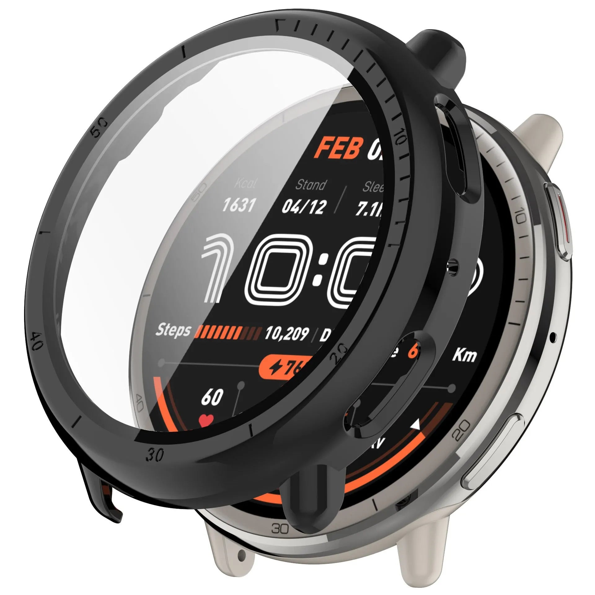 Amazfit Active 2 Hartschale mit Glass (Schwarz)