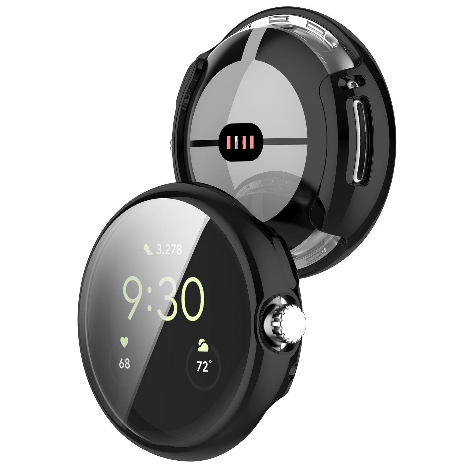 Google Pixel Watch 4 - 45mm TPU Hülle (Schwarz)