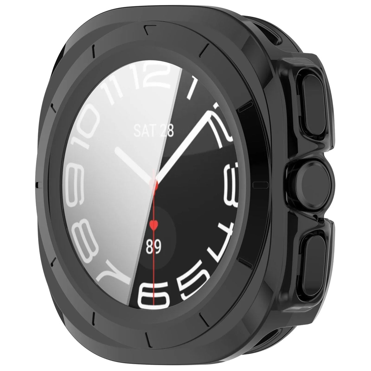 Samsung Galaxy Watch Ultra 2 Hartschalenhülle mit Glas (Schwarz)