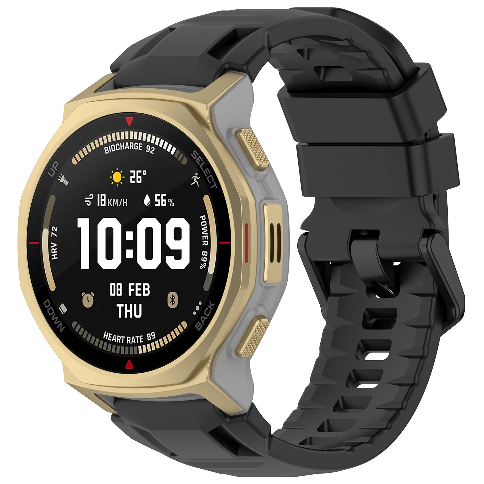 Amazfit T-Rex 3 Pro - 44mm Silikonarmband (Schwarz)