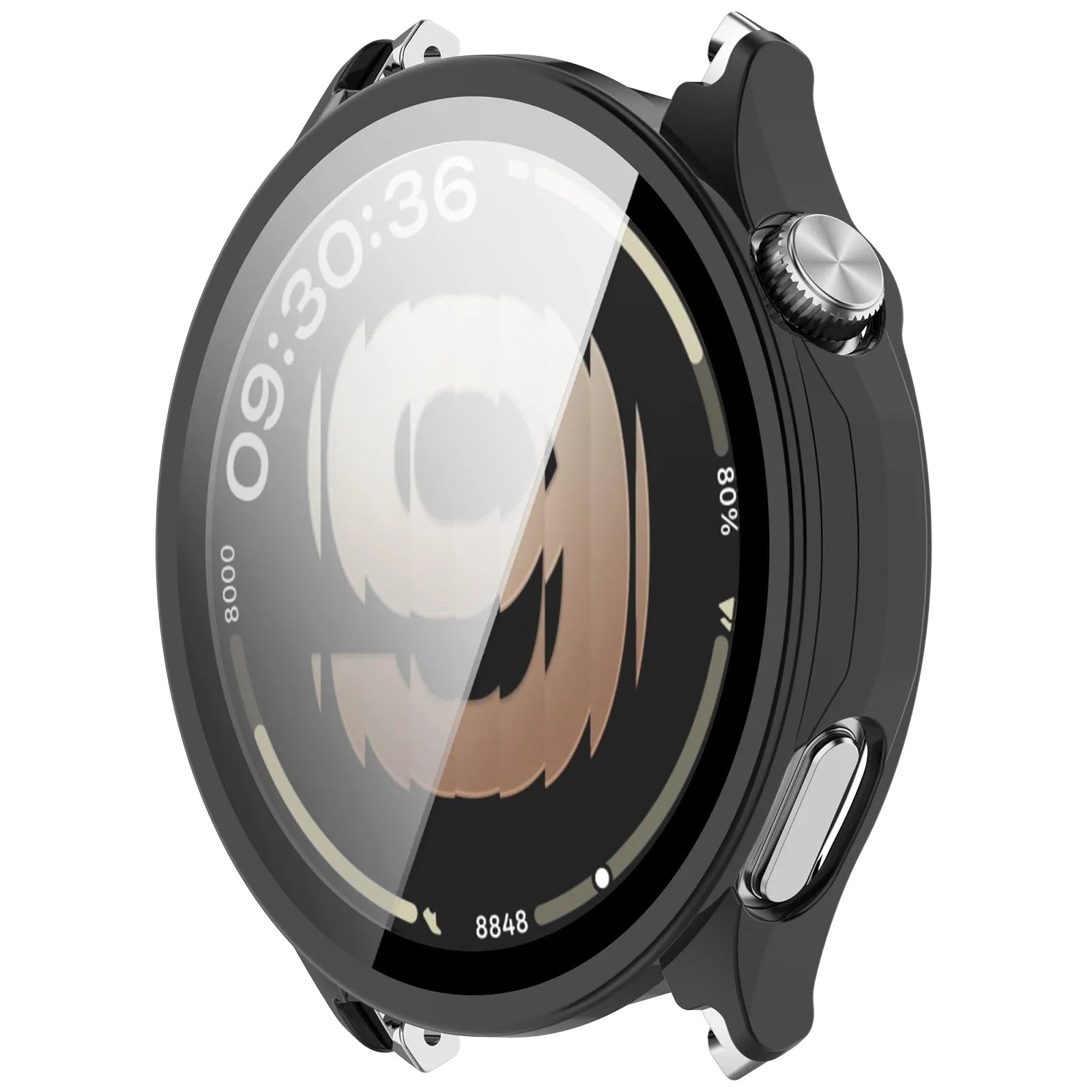 Oppo Watch S Hardcase mit Glas (Schwarz)