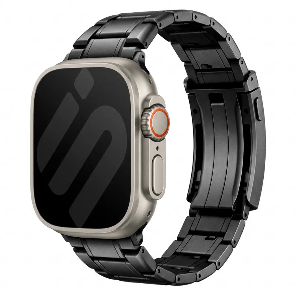 Apple Watch Ultra Verstellbares Titanarmband (Schwarz)