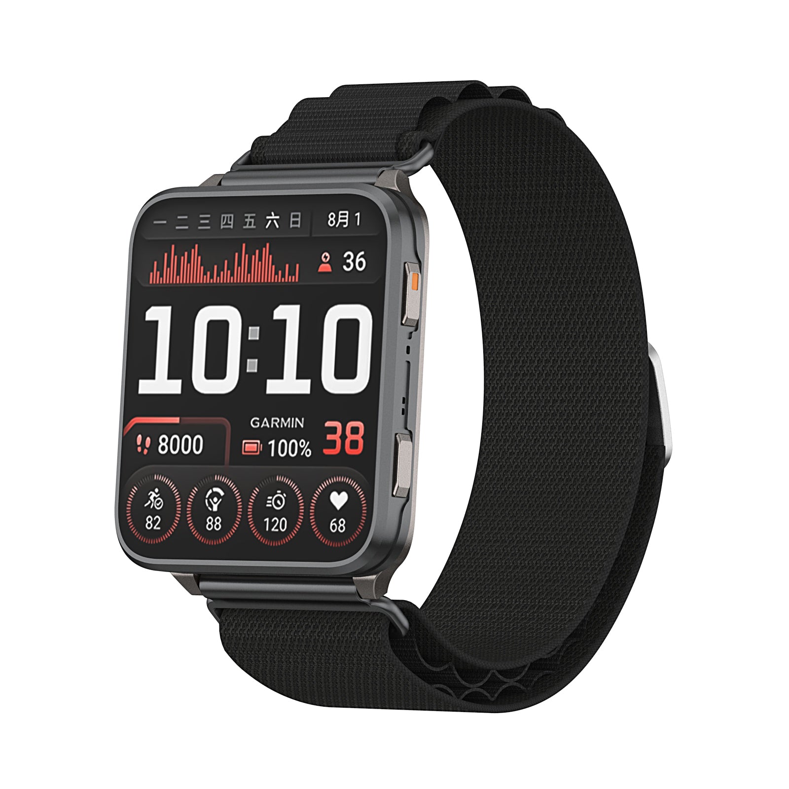 Garmin Venu X1 Alpine Nylonarmband (Schwarz)