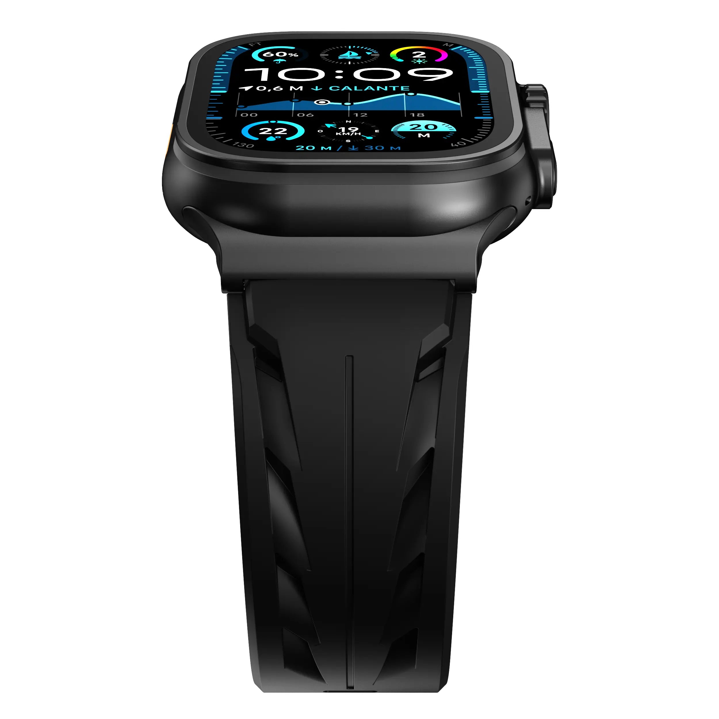 Apple Watch Race Silikonarmband (Schwarz)