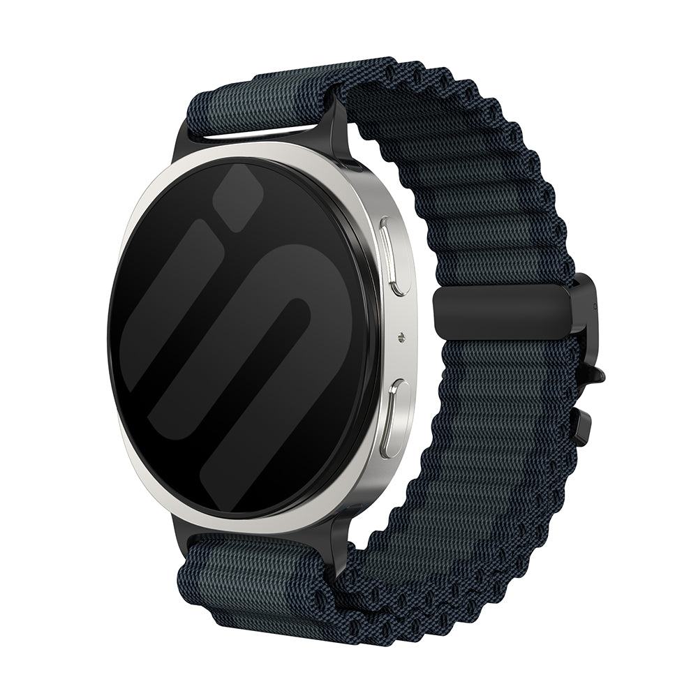 Samsung Galaxy Watch 9 - 40mm Outdoor Nylonarmband mit P-Schnalle (Schwarz mit Schwarz)