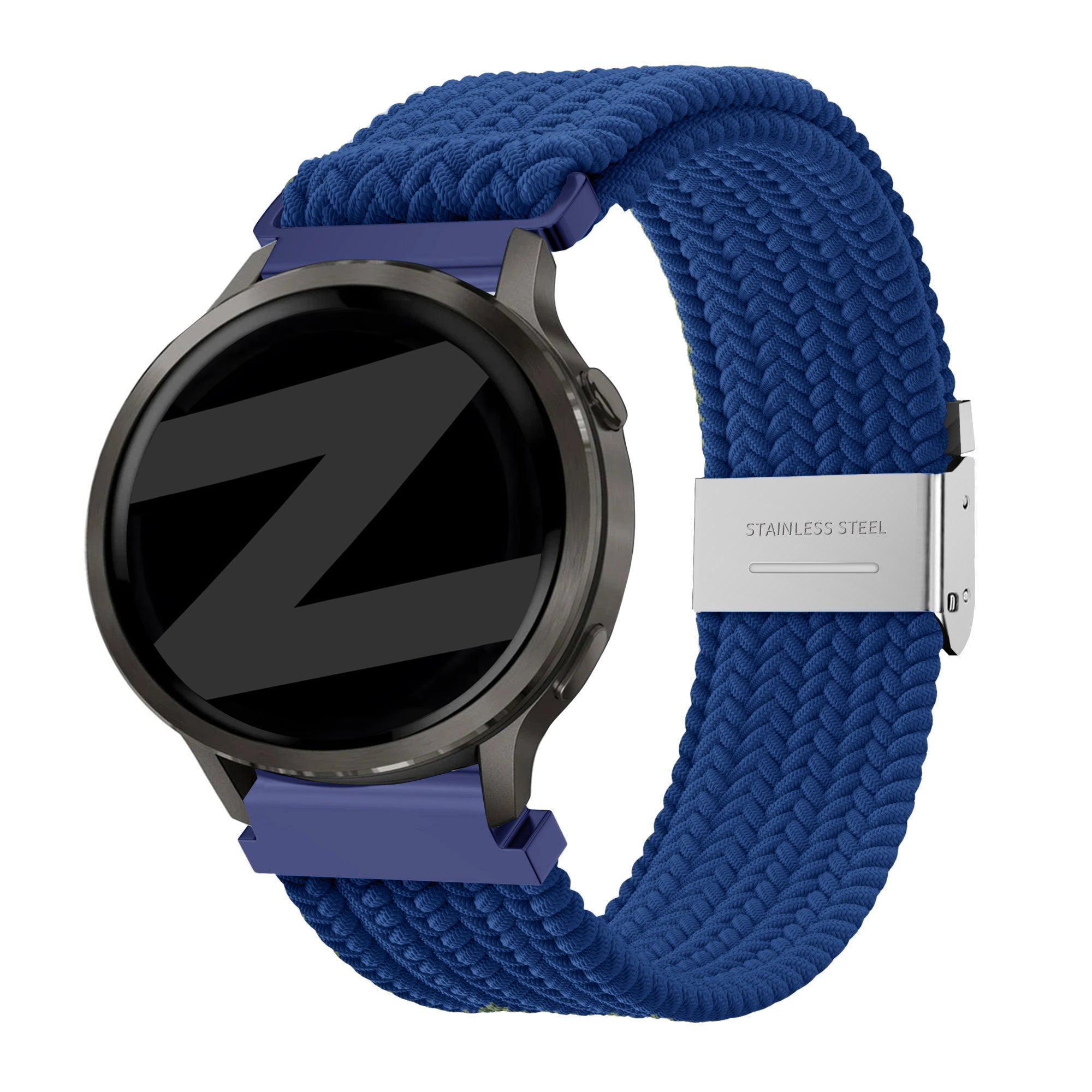 Bandz Garmin Forerunner 570 - 47mm Woven Nylon Strap (Blue)