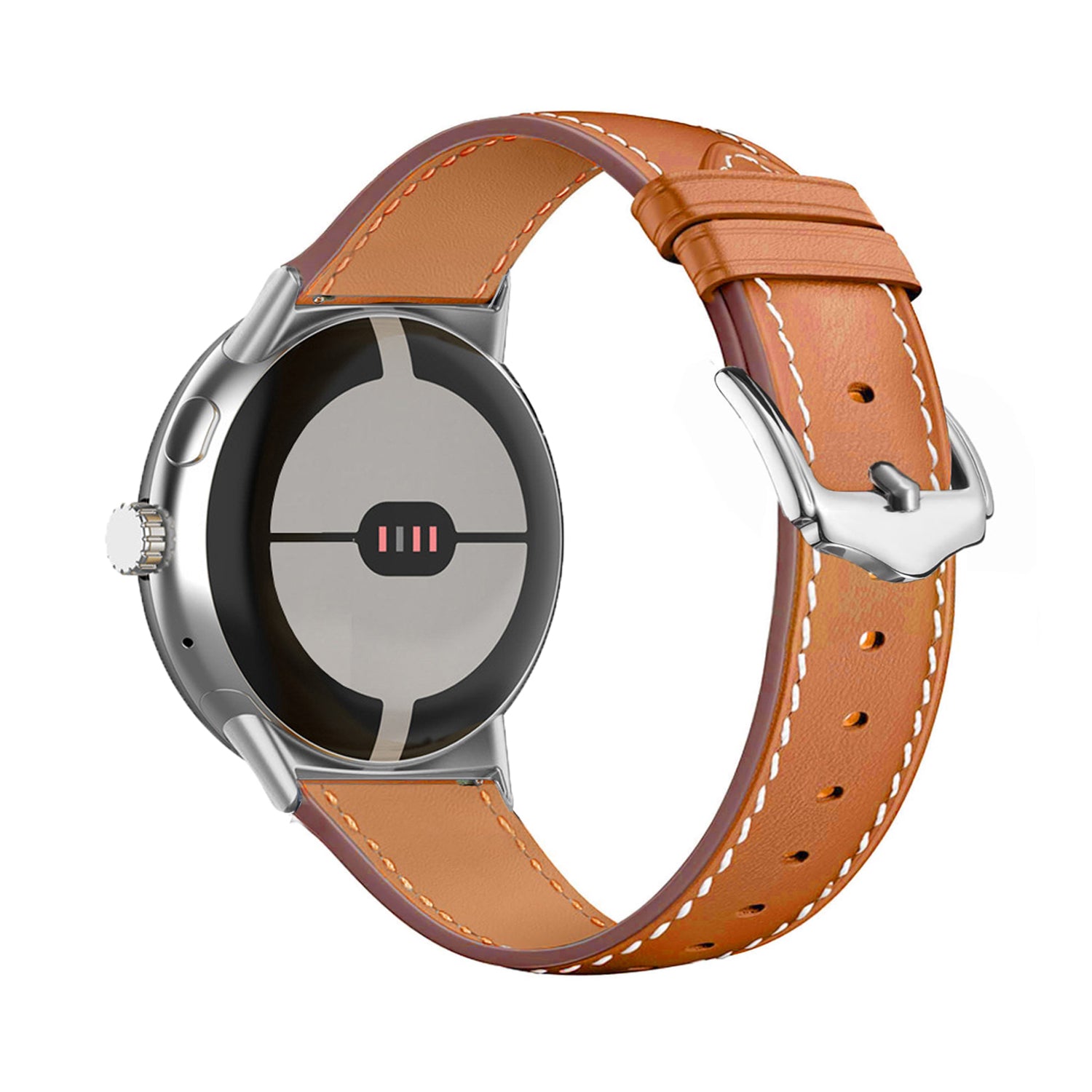 Google Pixel Watch 3 - 45mm Modernes Lederarmband (Braun)