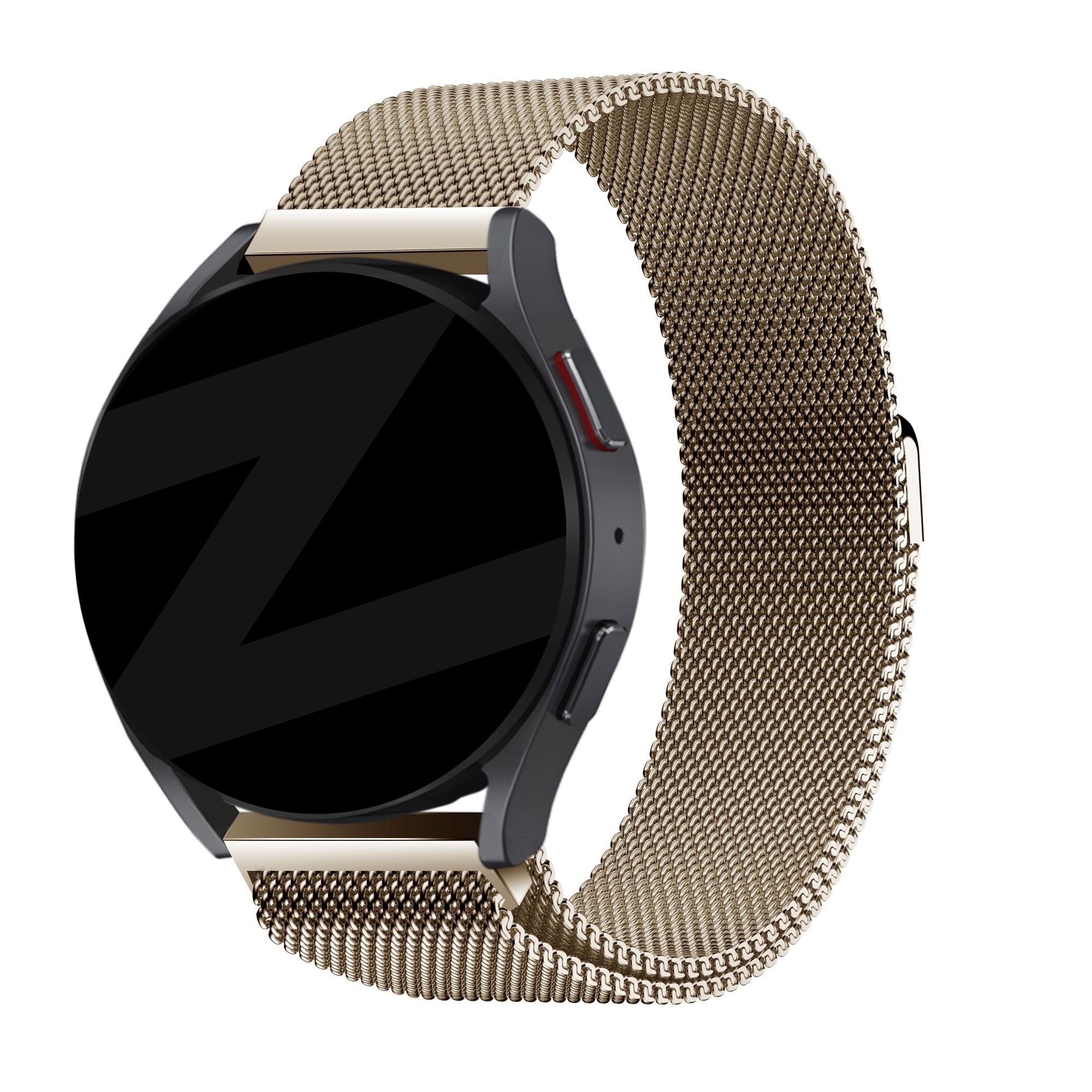 Bandz Amazfit Active 3 Premium Milanese Loop Strap (Champagne)