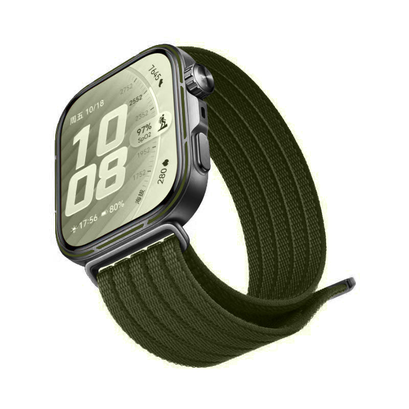 Huawei Watch Fit 3 Ultradünnes Nylonband (Dunkelgrün)