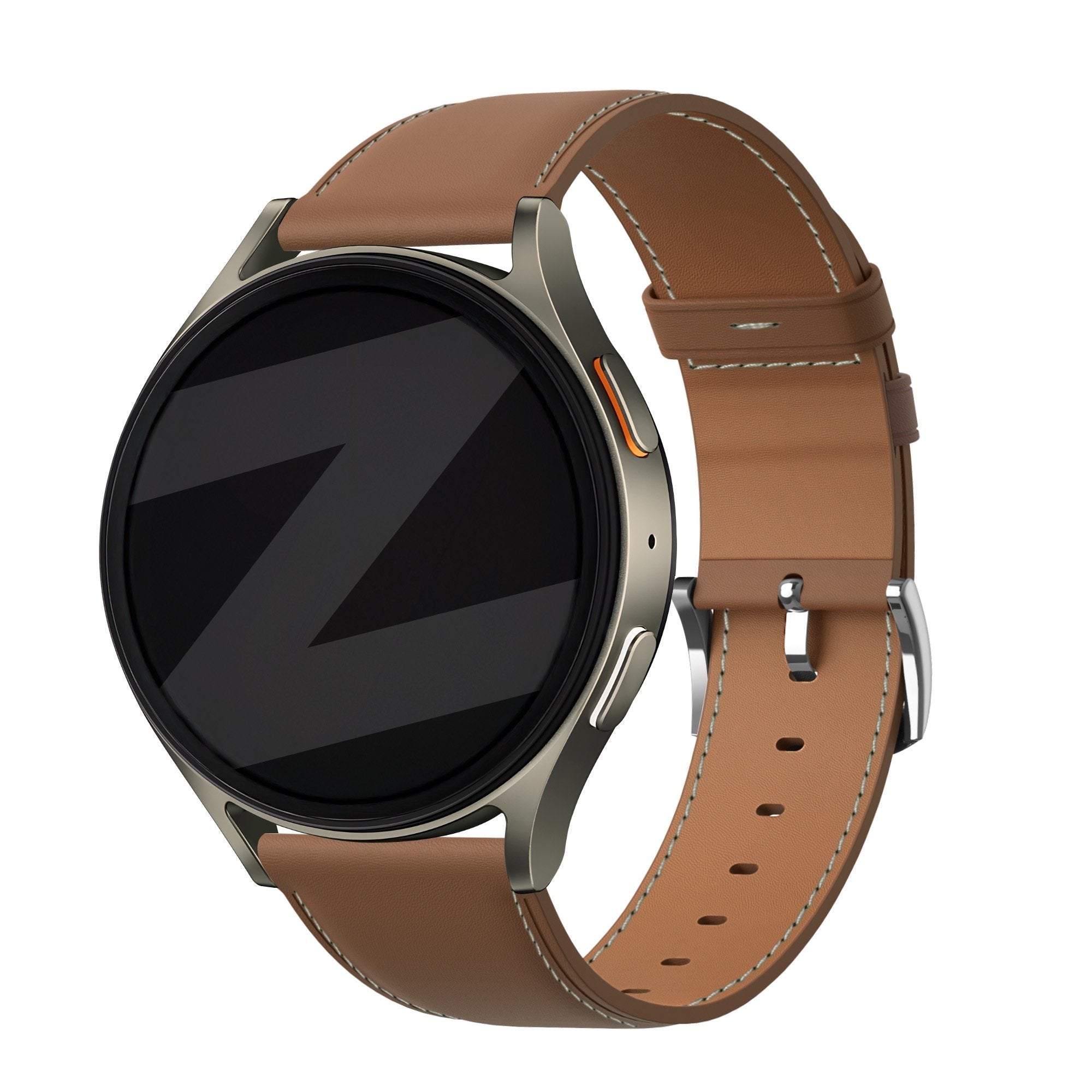 Bandz Polar Vantage M Lederarmband 'Easy Fit' (Braun)