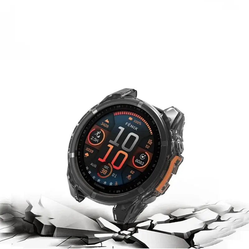 Garmin Fenix 8 - 43mm TPU Case (Transparent-Black)