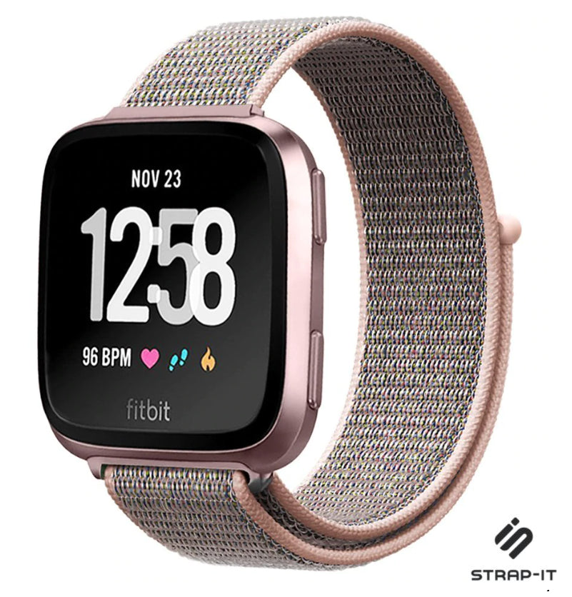 Fitbit Versa / Versa 2 Nylonarmband (Rosa)